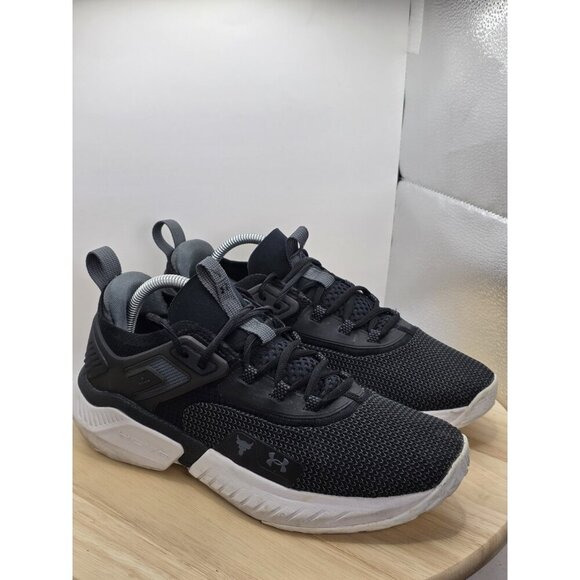 Under Armour Project Rock 5 Black Training 3025435-003 UK 8.5 US 9.5 EUC - Picture 6 of 8